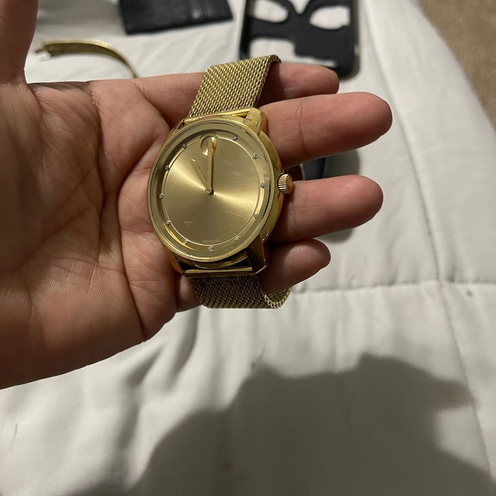 Movado Gold Mesh Strap Watch